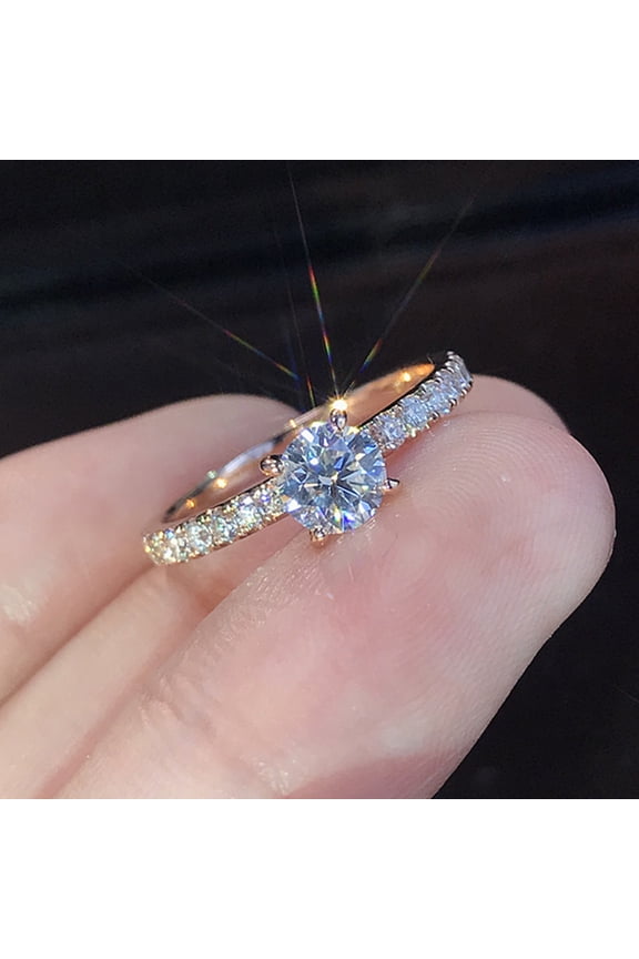 Lady Finger Ring Exquisite Shiny Rhinestone Classic Wedding Knuckle Ring for Bride