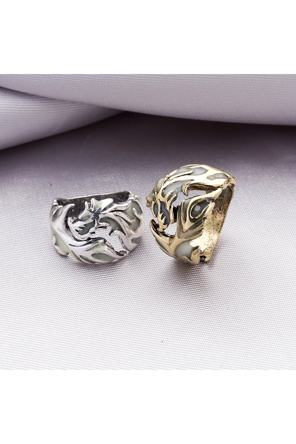 Luminous Ring Eye-catching Rust-proof Alloy Glowing Men's Dragon Shaped Ring for Students