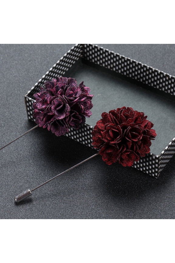 Men’s Suit Tuxedo Flower Lapel Stick Pin Brooch Wedding Party Prom Accessory