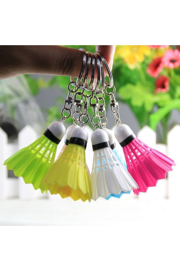 Mini Badminton Pendant Keychain Key Ring Holder Backpack Pouch Hanging Decor