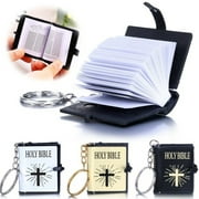 SmartBy Mini Key Chain Holy Bible Cross Pendant Religious Christian Keyring Decor Gift