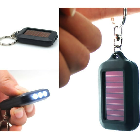 SmartBy Mini Portable Solar Power 3 LED Light Lamp Keychain Torch Flashlight Keyring