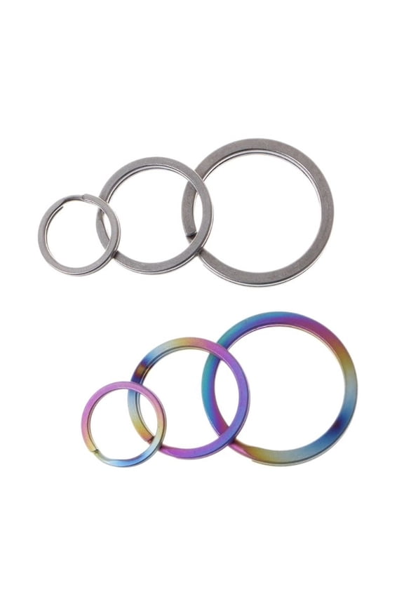 Mini Titanium Alloy Key Ring Pocket Tool Mini Split Keychain Buckle Circle Clip