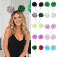 thumbnail image 1 of SmartBy Party Headband, Fluffy Ball Decor Hair Hoop, Elastic Fit Metal Foil Headband for Parties Cosplay Halloween Hair Accessories, 1 of 1