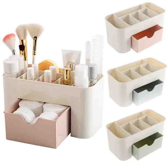 SmartBy Plastic Desktop Storage Case Cosmetics Holder Drawer Rack Sundries Organizer