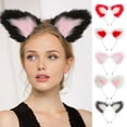 thumbnail image 1 of SmartBy Plush Cat Ear Headband Durable Metal Hairband Versatile Design Hair Hoop Cosplay Props Hair Accessory, 1 of 1