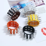 SmartBy Punk Men Women Faux Leather Multiple Spikes Bracelet Bangle Jewelry Wrist Decor