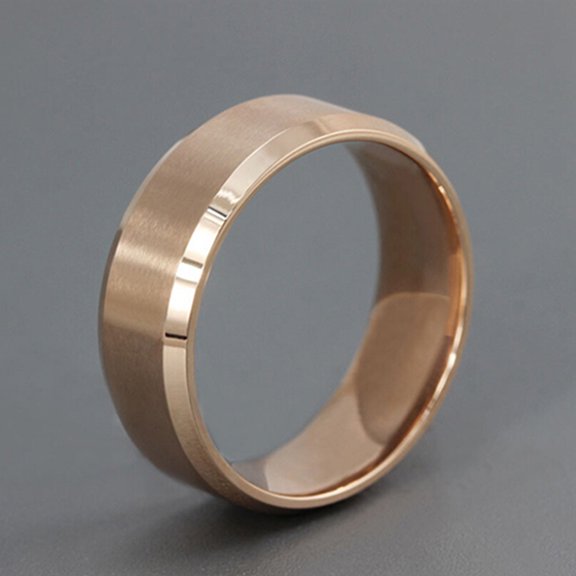 SmartBy Punk Ring Cool Comfortable to Wear Simple Creative Titanium Steel Wide Band Ring for Cocktail Bar Club