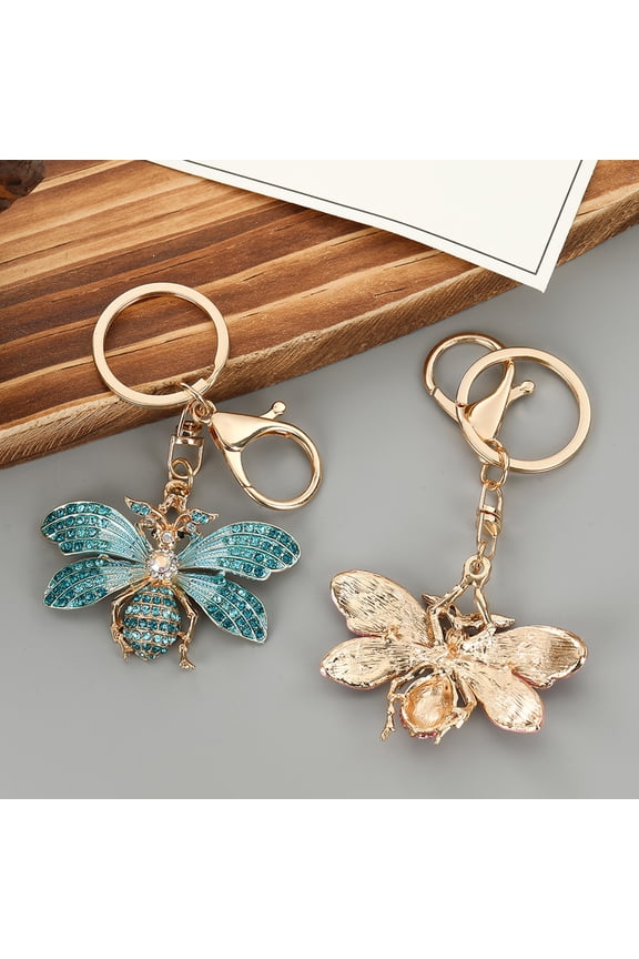 Rhinestone Bee Keychain Bling Bee Car Key Ring Holder Backpack Purse Handbag Charm Christmas Birthday Gifts for Her