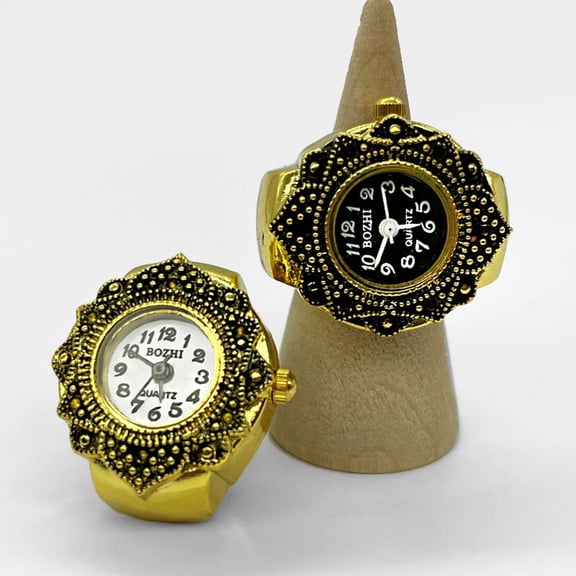SmartBy Ring Watch Beautiful Fine Workmanship Personality Creative Sturdy Construction Decorate Alloy Quartz Analog Finger Ring Watch Jewelry Accessory