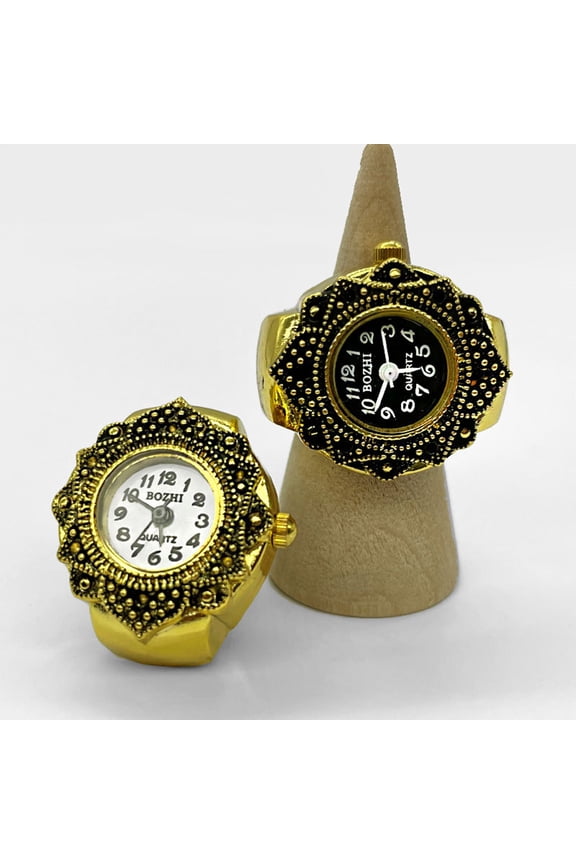 Ring Watch Beautiful Fine Workmanship Personality Creative Sturdy Construction Decorate Alloy Quartz Analog Finger Ring Watch Jewelry Accessory