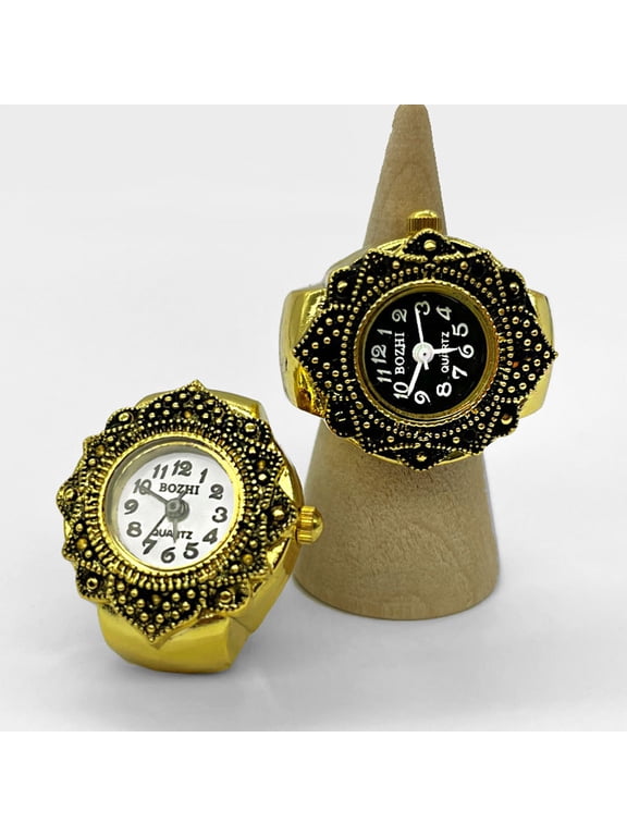 Ring Watch Beautiful Fine Workmanship Personality Creative Sturdy Construction Decorate Alloy Quartz Analog Finger Ring Watch Jewelry Accessory