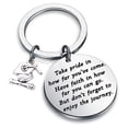 thumbnail image 1 of SmartBy Stainless Steel Words Print Hanging Key Chain Ring Pendant Graduation Gift Decor, 1 of 5