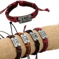 thumbnail image 1 of SmartBy Unisex I LOVE JESUS Faux Leather Bangle Hemp Rope Chain Adjustable Bracelet, 1 of 7