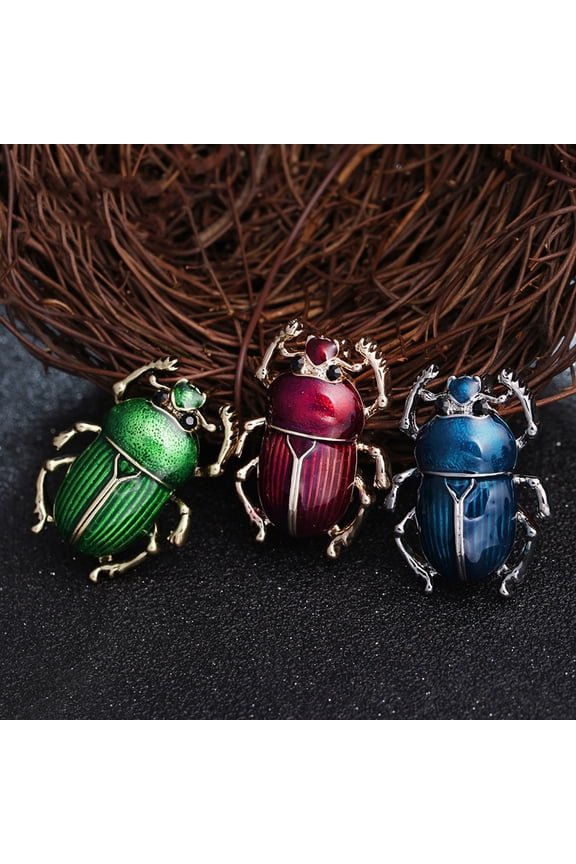 Vintage Lady Beetle Enamel Animal Insect Brooch Pin Women Scarf Party Jewelry