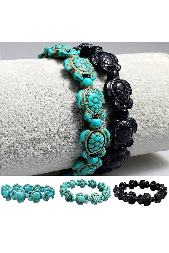 Vivid Animal Shape Unisex Bracelet Gift Faux Turquoise Sea Turtles Hawaiian Bracelet Environmentally friendly