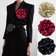 thumbnail image 1 of SmartBy Women Brooch Flower Shape Rhinestone Faux Pearl Anti-slip Bag Coat Collar Hat Scarf Decoration Clothes Pin Party Prom Garment Jewelry, 1 of 7