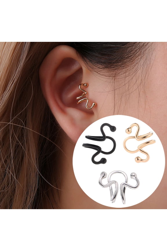 Women Ear Cuff Clip Cartilage Earring No Piercing Adjustable U-type Jewelry
