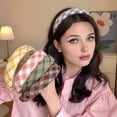 thumbnail image 1 of SmartBy Women Headband Retro Plaid Pattern Thick Sponge Filling Soft Fabric Hair Hoop Fluffy Hairstyle Hair Accessory, 1 of 1