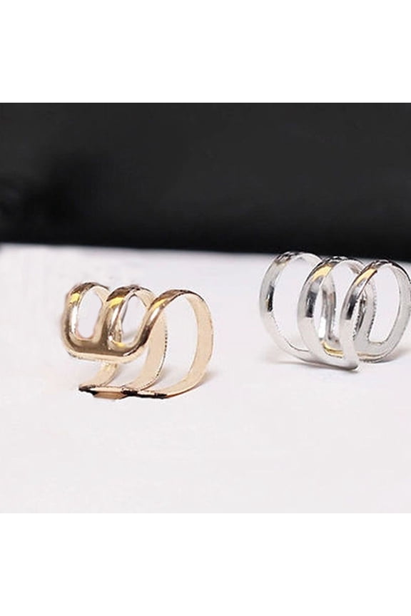 Women Punk Ear Clip Cuff Earrings Non-Piercing Hollow U-Shape Clip On Jewelry