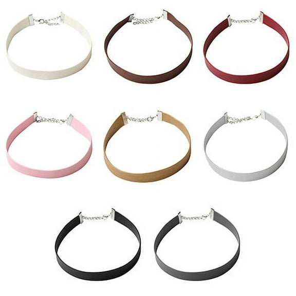 SmartBy Women's Fashion Simple Style Punk Faux Leather Collar Choker Necklace Jewelry