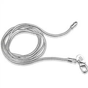 SmartBy Womens Simple Design 925 Sterling Silver 2mm Snake Chain Lobster Clasp Necklace