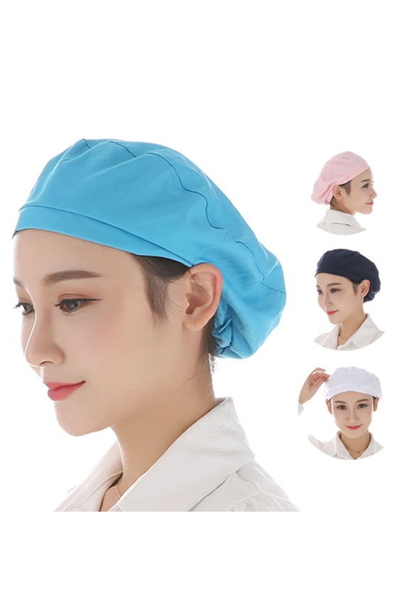 Worker Hat Solid Color Multipurpose Breathable Dust Cap Kitchen Restaurant Bakery Chef Hat for Women Men