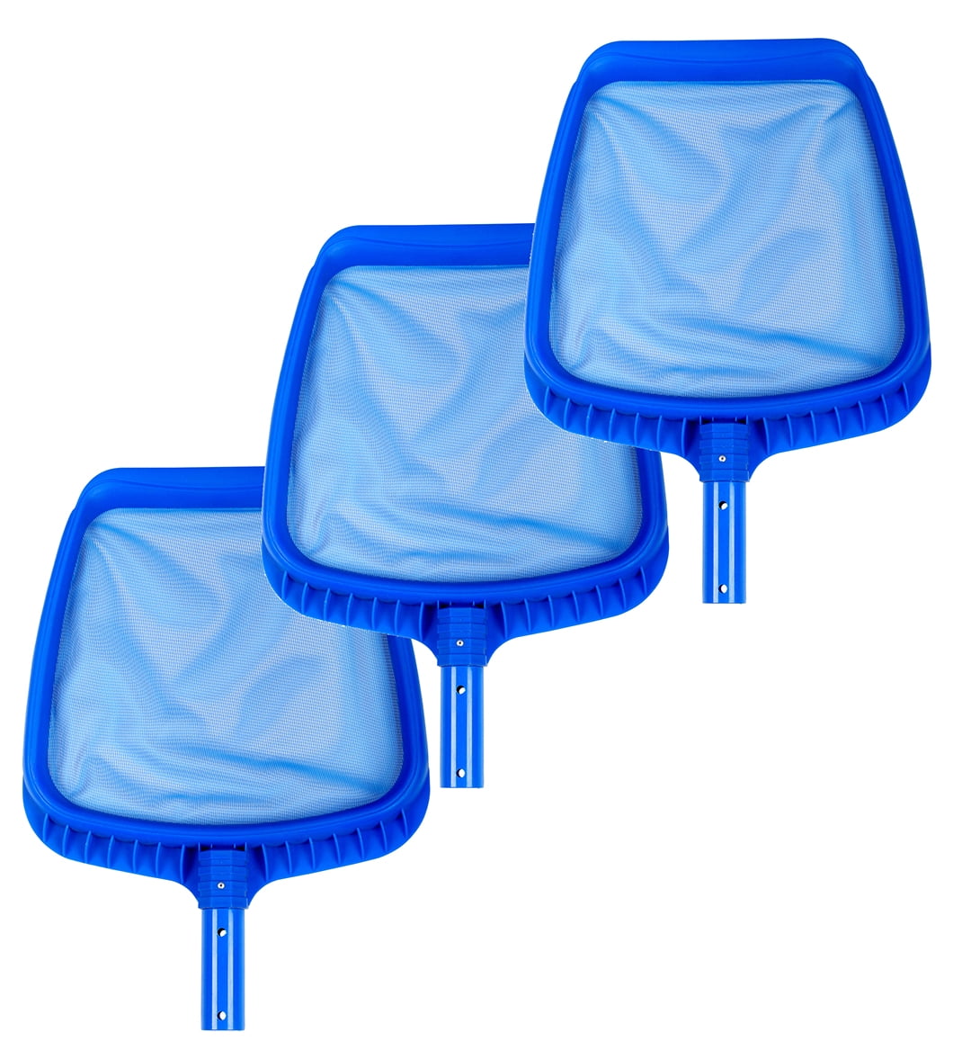 Blue Lightweight Plastic Pool Leaf Skimmer Set of 3