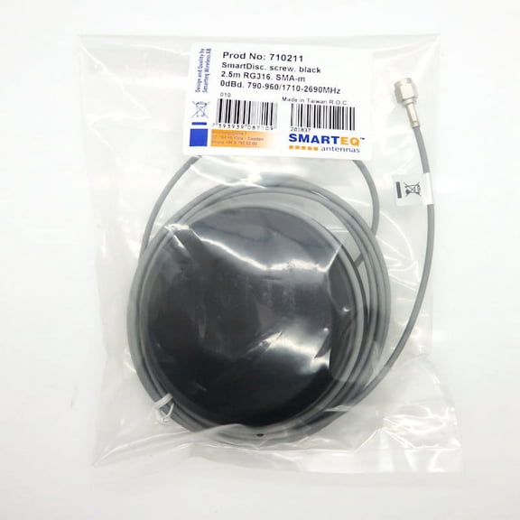 SmartEQ Wireless LTE Aerial 2G/3G/4G Male SMA Black Screw SmartDisk 710211