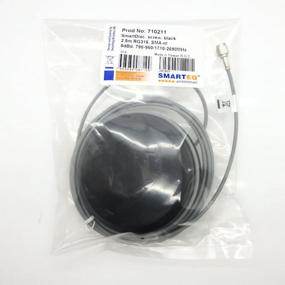 SmartEQ Wireless LTE Aerial 2G/3G/4G Male SMA Black Screw SmartDisk 710211