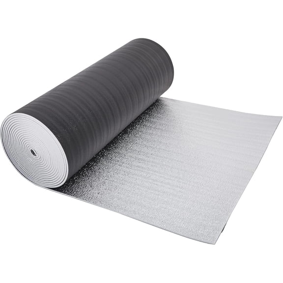 SmartFOAM AD5-5mm Foam Core Insulation 48'' X 25ft Foil One Side / Black Back