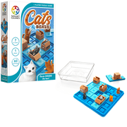 SmartGames Cats and Boxes Travel Game with 60 Challenges for Ages 7-Adult