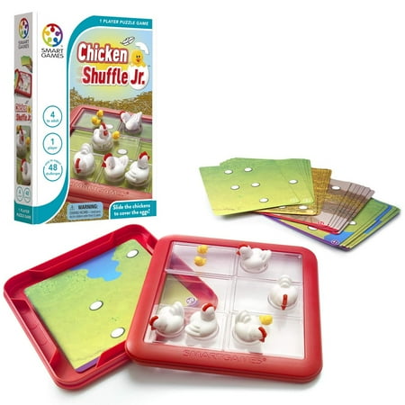 SmartGames Chicken Shuffle Jr. Travel Game 60 Challenges Ages 4 +