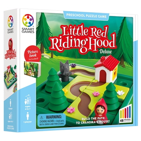 SmartGames Little Red Riding Hood Deluxe Skill-Building Board Game with Picture Book for Ages 4+
