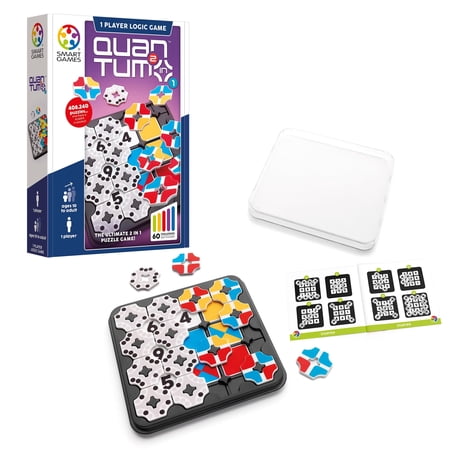 SmartGames Quantum – 2-in-1 Logic Puzzle Travel Game with 60 Challenges and Endless DIY Puzzles for Ages 10 to Adult
