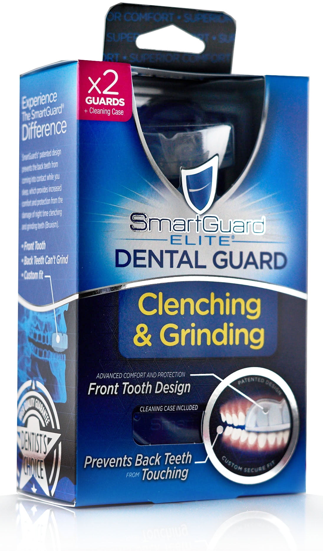 SmartGuard Dental Guard 2 Pack with Case, CustomFit Anti Teeth