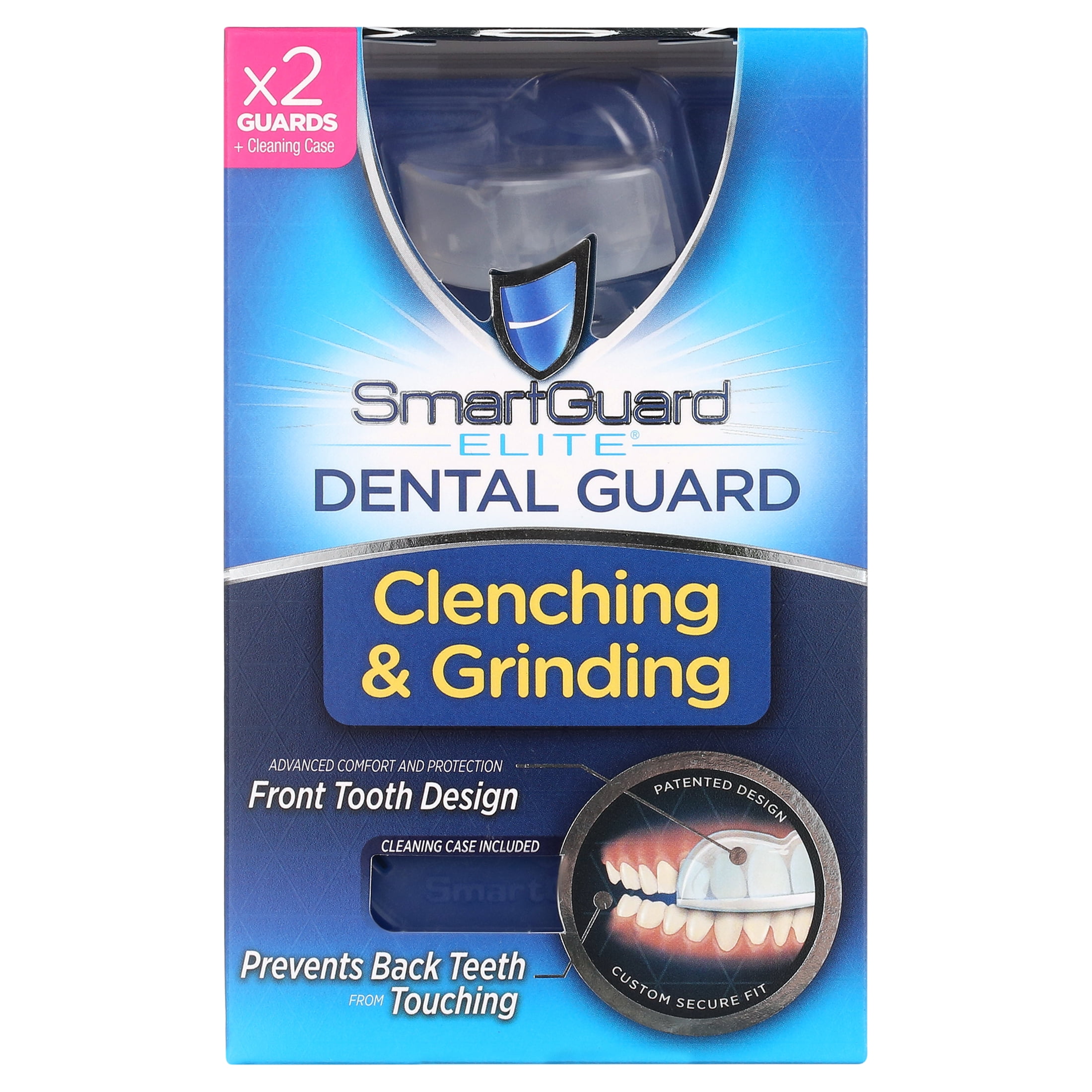 SmartGuard Dental Guard 2 Pack with Case, CustomFit No Teeth Grinding