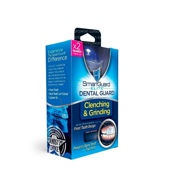 SmartGuard Dental Guard 2 Pack with Travel Case, Custom-Fit No Teeth Grinding Night Guard for Better Sleep
