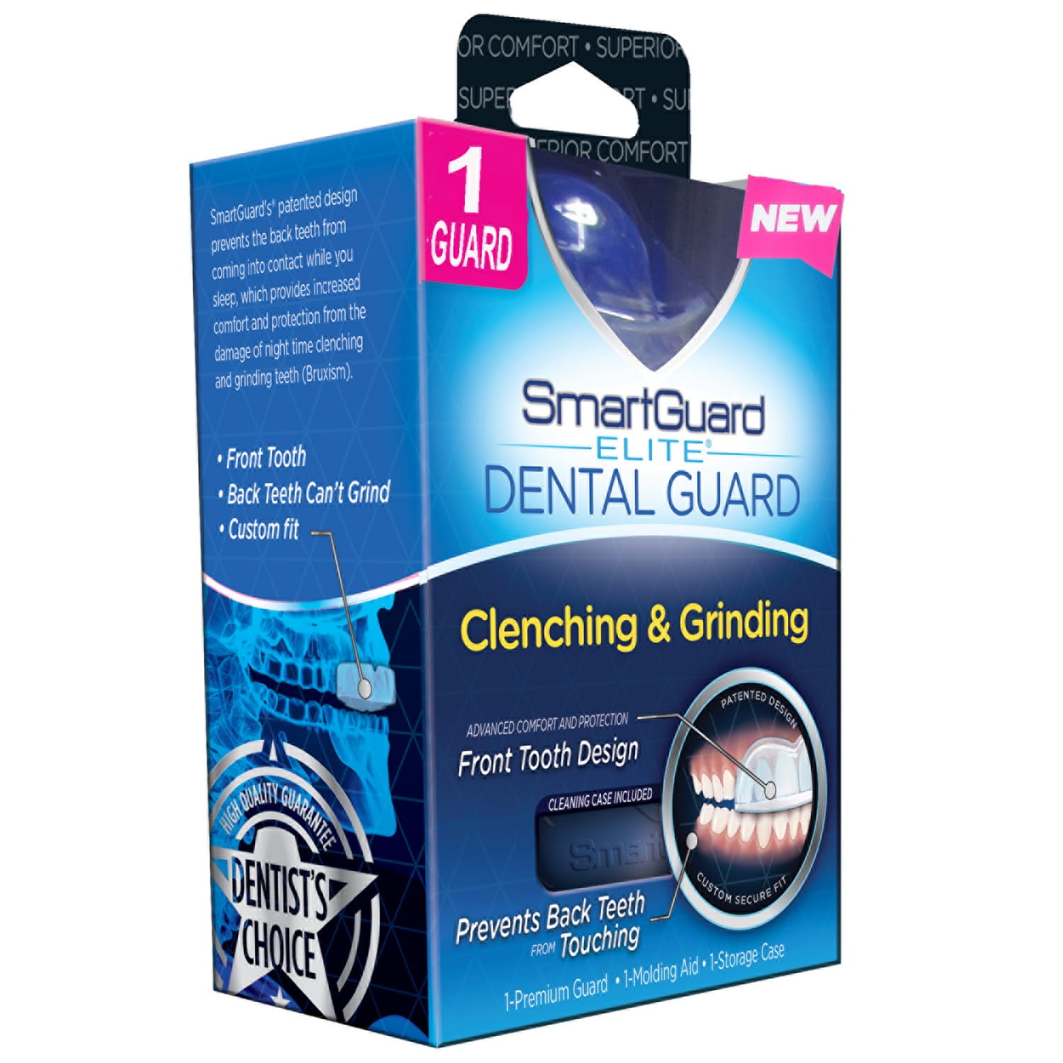 SmartGuard Dental Guard Font Tooth Custom Anti Teeth Grinding Night Guard for Clenching