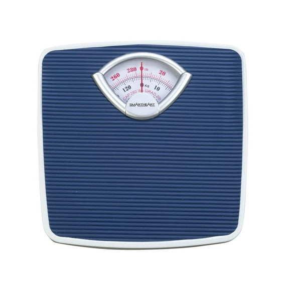 SmartHeart Analog Body Weight Scale | Mechanical Scale | 286 lbs 130 kg Capacity | Non-Skid | Simple Dial Calibration