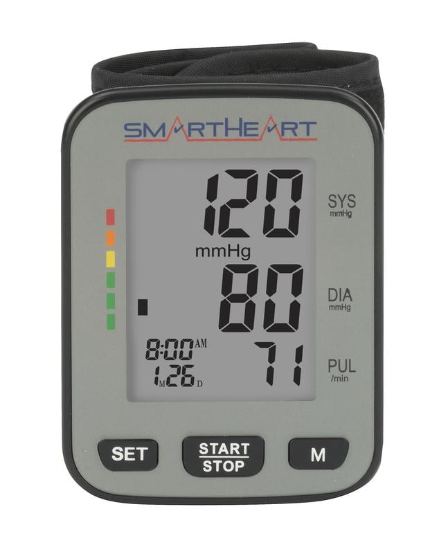 SmartHeart Blood Pressure Monitor Adult Wrist Cuff Talking