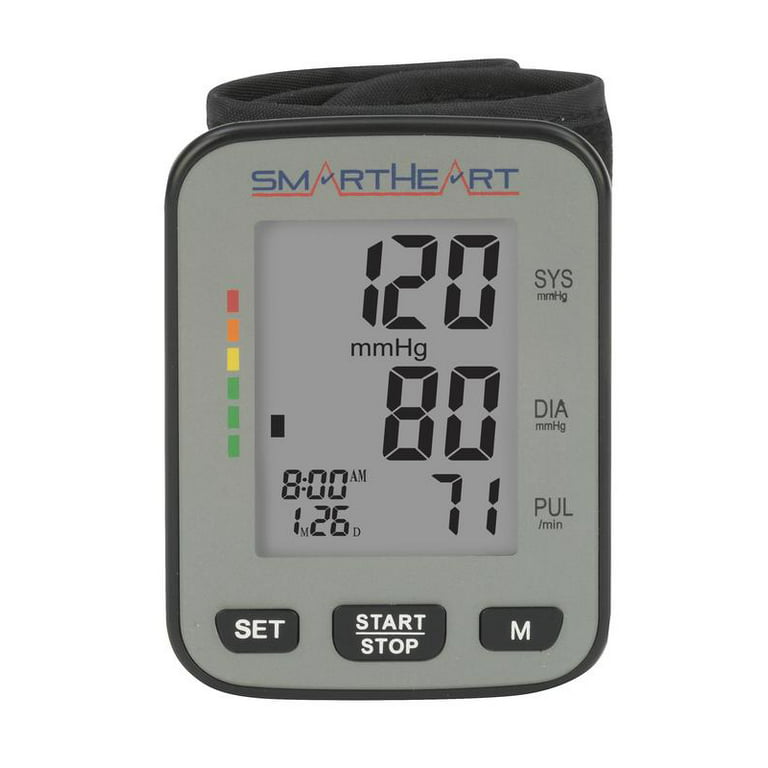 SmartHeart Blood Pressure Monitor | Adult Wrist Cuff | Talking Trilingual  Audible Instructions and Results | 4-Person Memory