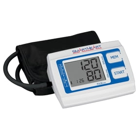 SmartHeart Automatic Arm Blood Pressure Monitor, Adult Cuff, 2-User, 120-Reading Memory, Average of Last 3 Readings, Large Easy-Read Digital Display