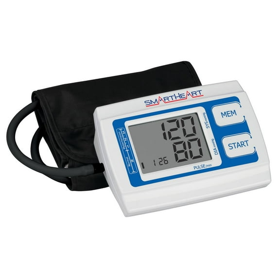 SmartHeart Blood Pressure Monitor | Upper Arm Cuff | Intelligent Inflation Technology | 2-Person Memory