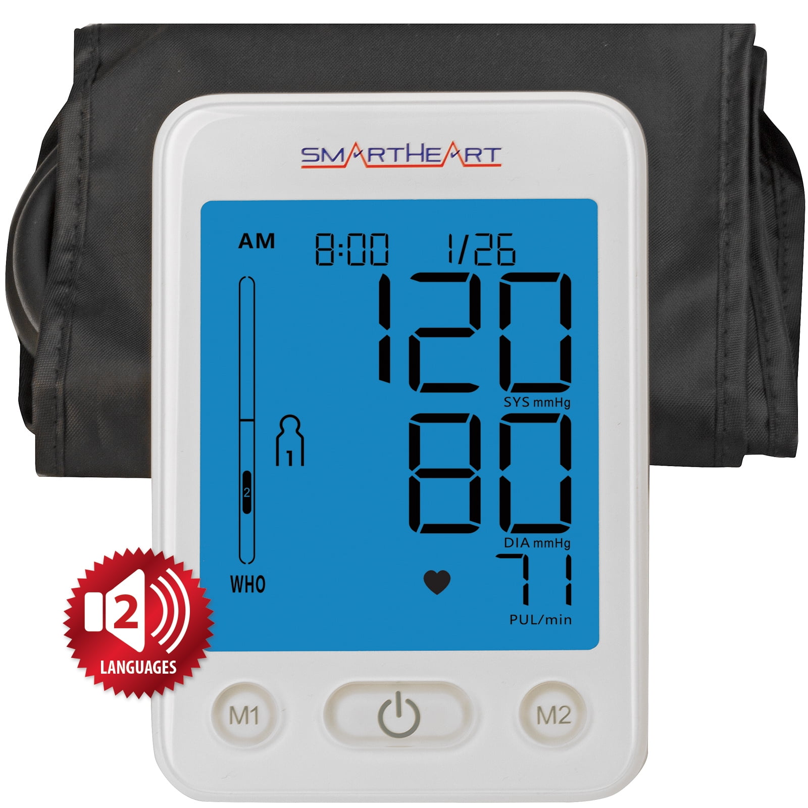 https://i5.walmartimages.com/seo/SmartHeart-Blood-Pressure-Monitor-Wide-Range-Upper-Arm-Cuff-Talking-English-Spanish-Audible-Instructions-and-Results-2-Person-Memory_f5106daf-8146-4702-8a68-038cf49df50b.e01b993d7c62b0b266657cf99ce84500.jpeg