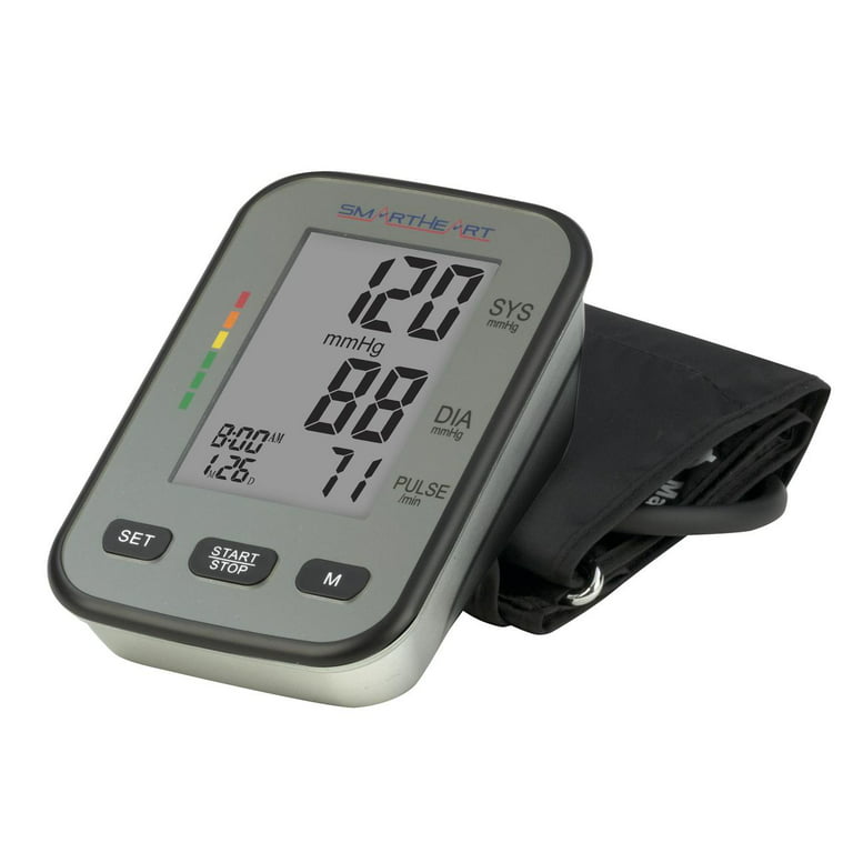 SmartHeart Blood Pressure Monitor, Wide-range Upper Arm Cuff, Talking  Trilingual Audible Instructions and Results