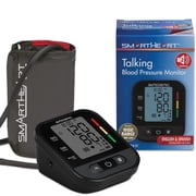SmartHeart Talking Blood Pressure Monitor | Wide Range Arm Cuff |Two Language Announcements English Spanish | 2 Person Memory | Advanced Features