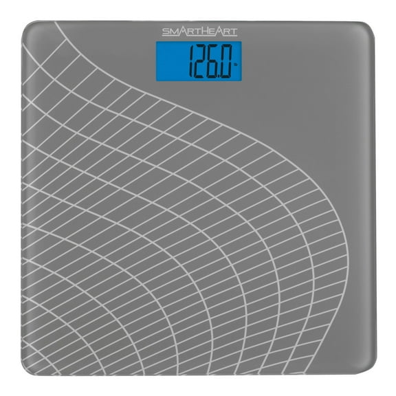 SmartHeart Talking Digital Weight Scale, Body Weight Bathroom Scale with Wide Platform, Easy-Read Display, 438 lbs Capacity, Auto-On Sensor, lb & kg Units