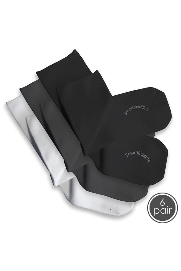 Seamless Sensitivity Socks - 6 Pack, White/Black/Charcoal, XX-Large