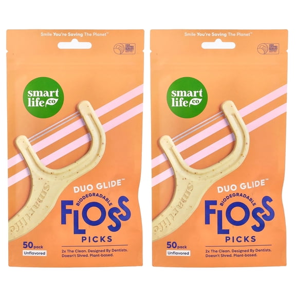 SmartLifeCo Duopik Floss Picks, Unflavored, 100 Pack